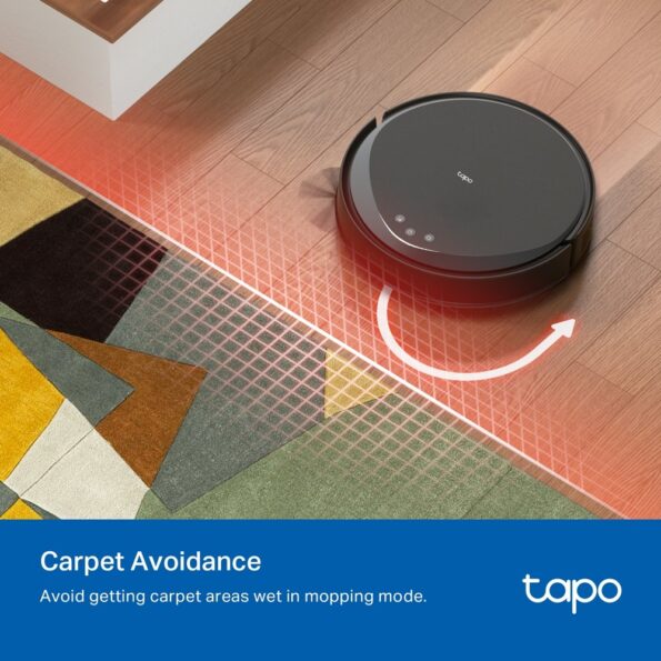 Vysávač TP-Link Tapo RV20 Max robotický s mopom, 5300Pa, MagSlim – Obrázok 9