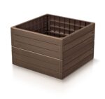 Vyvýšený záhon Prosperplast BASE WOODY hnedý 75,6 cm – Obrázok 2