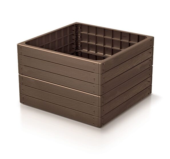 Vyvýšený záhon Prosperplast BASE WOODY hnedý 75,6 cm – Obrázok 2
