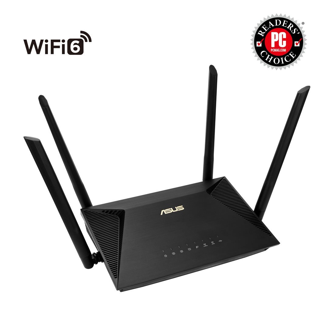 WiFi-router-Asus-RT-AX53U-WiFi-6-3x-GLAN-1x-GWAN-USB WiFi router Asus RT-AX53U WiFi 6, 3x GLAN, 1x GWAN, USB – Obrázok 1
