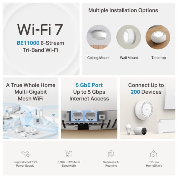 WiFi router TP-Link Deco BE65-PoE(3-pack) BE9300, WiFi 7, 4x 2.5GLAN, USB, 2,4/5/6GHz – Obrázok 5