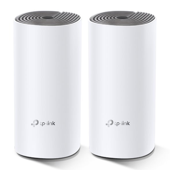 WiFi-router-TP-Link-Deco-E4-2-Pack-2x-LAN-300Mbps-24GHz-867Mbps-5GHz WiFi router TP-Link Deco E4 (2-Pack) 2x LAN/ 300Mbps 2,4GHz/ 867Mbps 5GHz – Obrázok 1