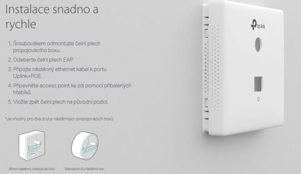 WiFi router TP-Link EAP115-Wall AP, 1x LAN, 2,4GHz 300Mbps. Omáda SDN – Obrázok 6