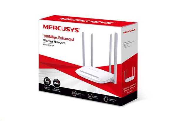 WiFi router TP-Link MERCUSYS MW325R AP/router, 3x LAN, 1x WAN, 2,4GHz 300Mbps – Obrázok 4