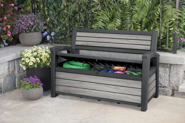 Záhradná lavica Keter Deco Garden Bench Storm grey – Obrázok 2