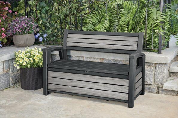 Záhradná lavica Keter Deco Garden Bench Storm grey – Obrázok 3