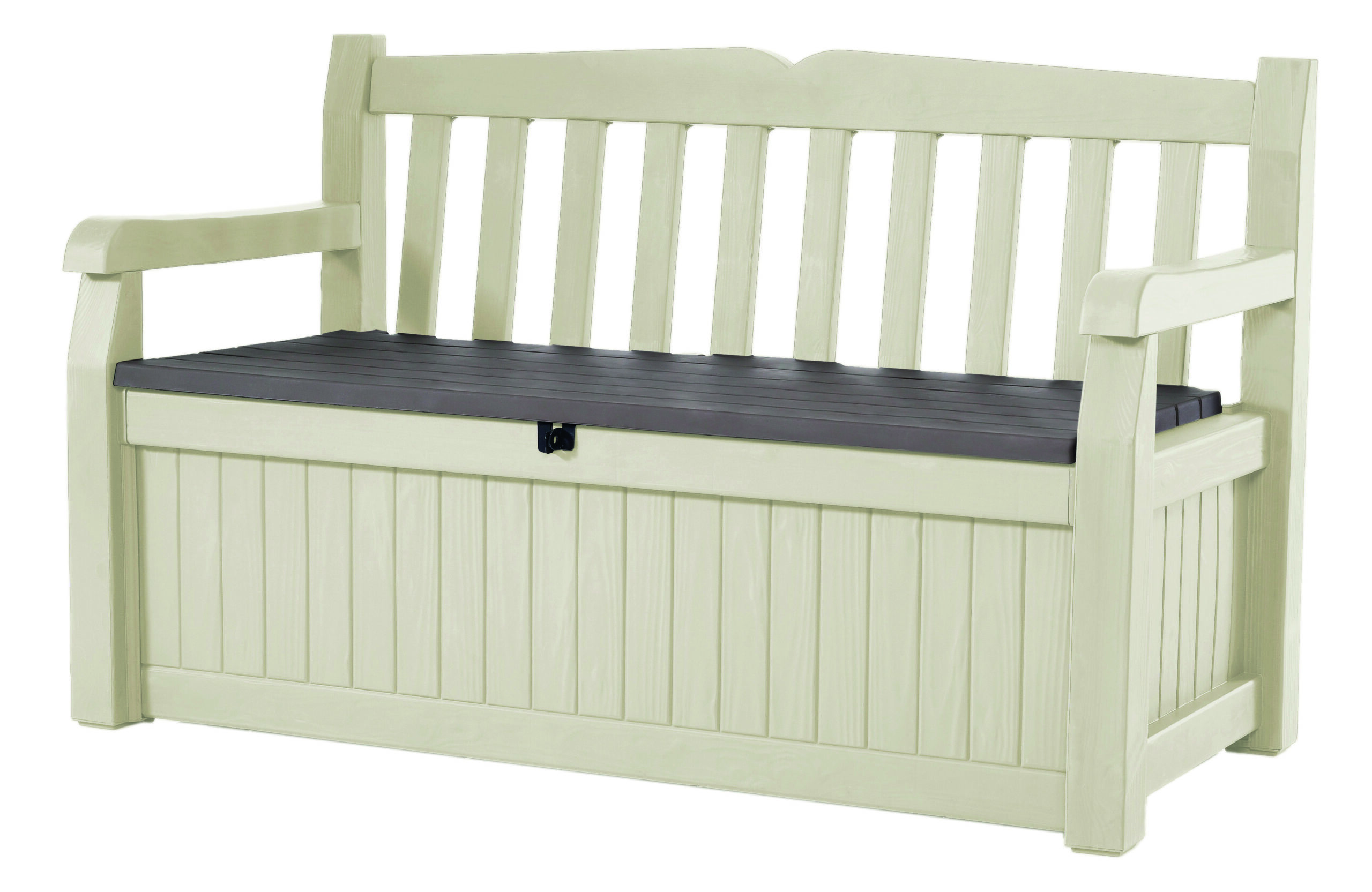 Zahradna-lavica-Keter-Eden-Garden-Bench-265L-bezova Záhradná lavica Keter Eden Garden Bench 265L béžová – Obrázok 1