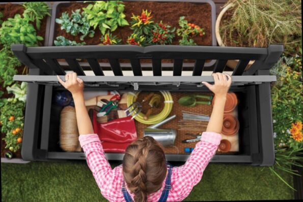 Záhradná lavica Keter Eden Garden Bench 265L šedá – Obrázok 3