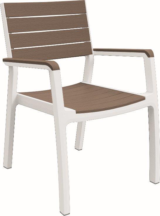Zahradne-kreslo-Keter-Harmony-biele-cappuccino Záhradné kreslo Keter Harmony biele / cappuccino – Obrázok 1