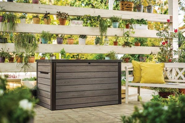 Záhradný box Keter Deco 870 l ashwood – Obrázok 3