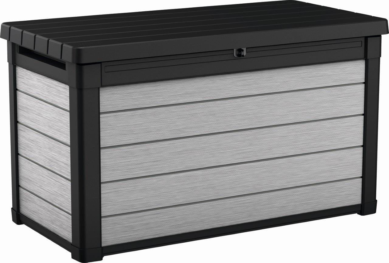 Zahradny-box-Keter-Denali-DuoTech-380L-sedo-hnedy Záhradný box Keter Denali DuoTech 380L šedo-hnedý – Obrázok 1