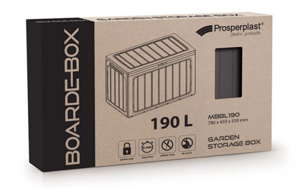 Záhradný box Prosperplast BOARDEBOX antracit 190L – Obrázok 3