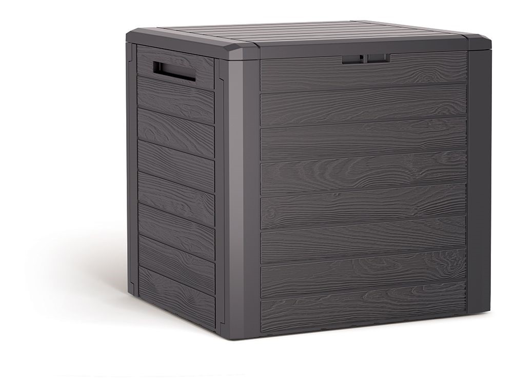 Zahradny-box-Prosperplast-WOODEBOX-hnedy-140L Záhradný box Prosperplast WOODEBOX hnědý 140L – Obrázok 1