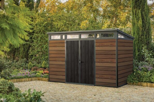 Záhradný domček Keter PENT Signature 11x7 Walnut, s podlahou – Obrázok 5