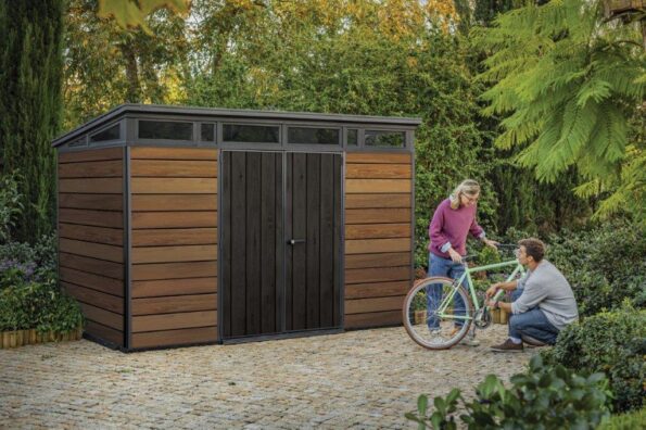 Záhradný domček Keter PENT Signature 11x7 Walnut, s podlahou – Obrázok 6