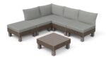 Záhradný nábytok Keter Elements 5-miestny modulárny set walnut