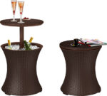 Záhradný stôl Keter Cool Bar Rattan whiskey hnedý – Obrázok 3