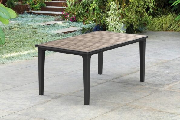 Záhradný stôl Keter Deco Futura 160 walnut / grafit – Obrázok 2