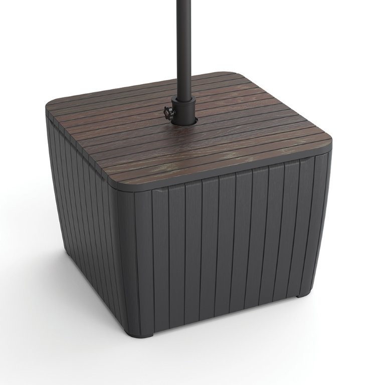 Zahradny-stol-Keter-Luzon-Deco-walnut-grafit Záhradný stôl Keter Luzon Deco walnut / grafit – Obrázok 1
