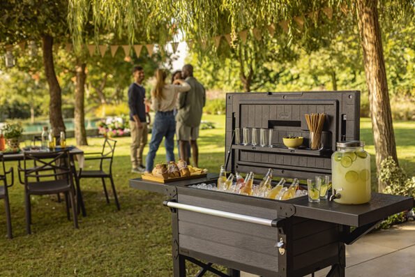 Záhradný stôl Keter Patio Cooler sivý – Obrázok 2