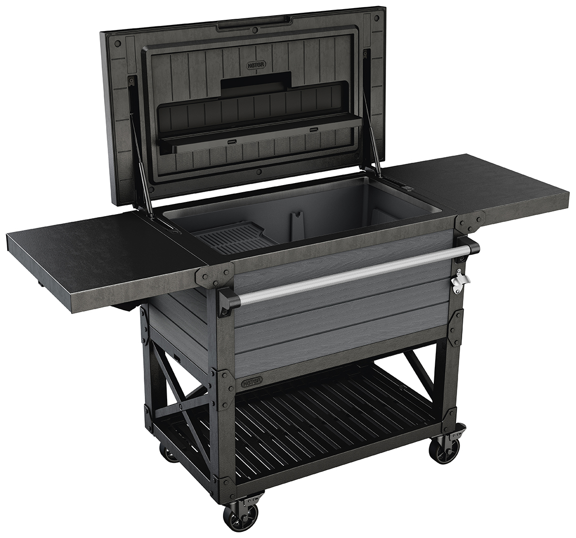 Zahradny-stol-Keter-Patio-Cooler-sivy Záhradný stôl Keter Patio Cooler sivý – Obrázok 1
