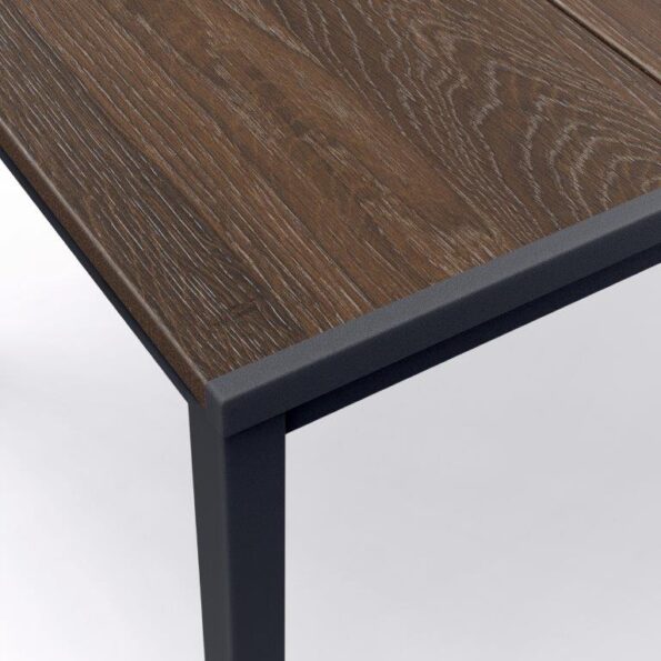 Záhradný stôl Keter Porto 200 walnut black steel – Obrázok 2