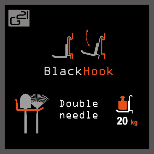 Závesný systém G21 BlackHook double needle 8 x 10 x 22 cm – Obrázok 7