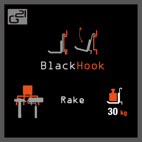 Závesný systém G21 BlackHook rake 21,5 x 10 x 13 cm – Obrázok 7