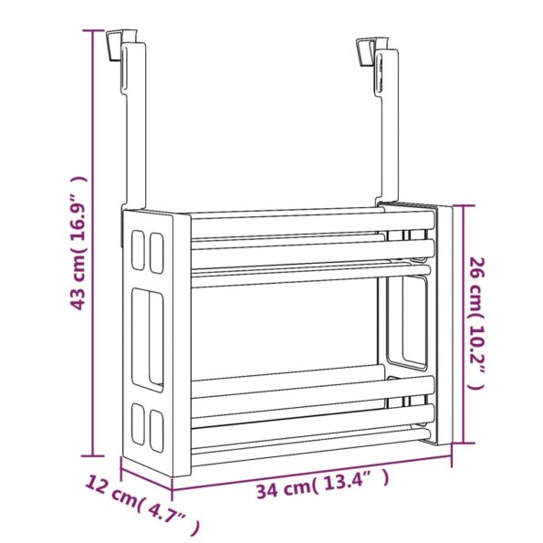 vidaXL Organizér pod umývadlo 34x12x26 cm hliníkový – Obrázok 6