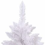 vidaXL Umelý vianočný stromček 270 cm PVC a oceľ Biela – Obrázok 10
