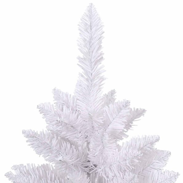vidaXL Umelý vianočný stromček 270 cm PVC a oceľ Biela – Obrázok 10