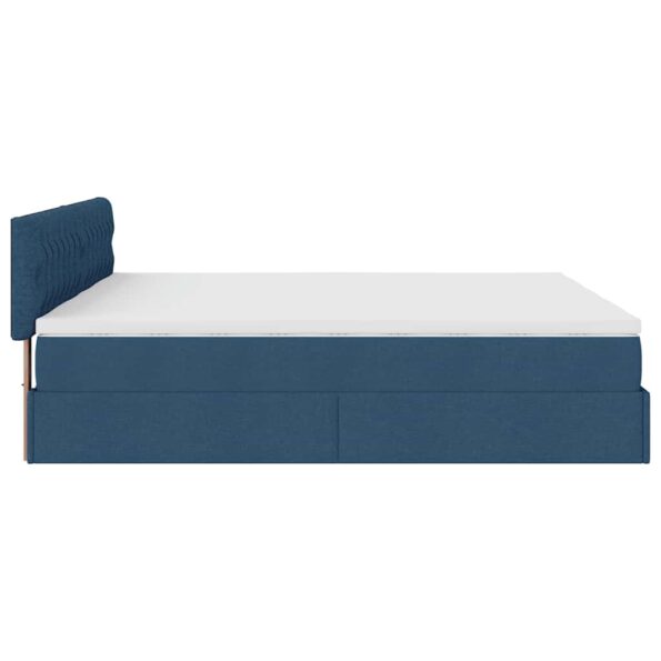 vidaXL Podnožka s matracmi modrá 160x200 cm látková – Obrázok 10
