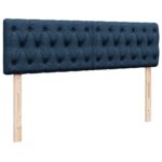 vidaXL Podnožka s matracmi modrá 160x200 cm látková – Obrázok 9