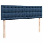 vidaXL Podnožka s matracmi modrá 160x200 cm látková – Obrázok 9