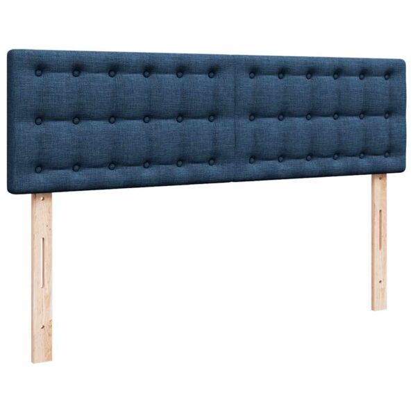 vidaXL Podnožka s matracmi modrá 160x200 cm látková – Obrázok 9