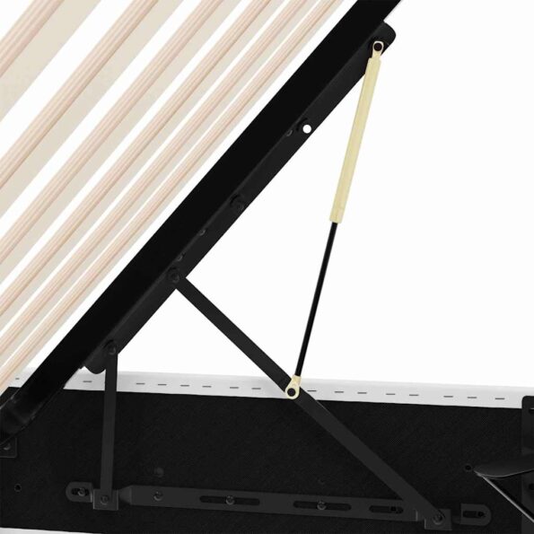 vidaXL Úložná posteľ Biela 100 x 203 cm Umelá koža – Obrázok 11