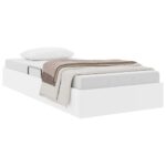 vidaXL Úložná posteľ Biela 100 x 203 cm Umelá koža – Obrázok 3