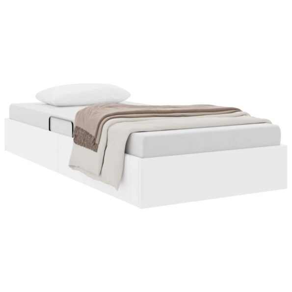 vidaXL Úložná posteľ Biela 100 x 203 cm Umelá koža – Obrázok 3