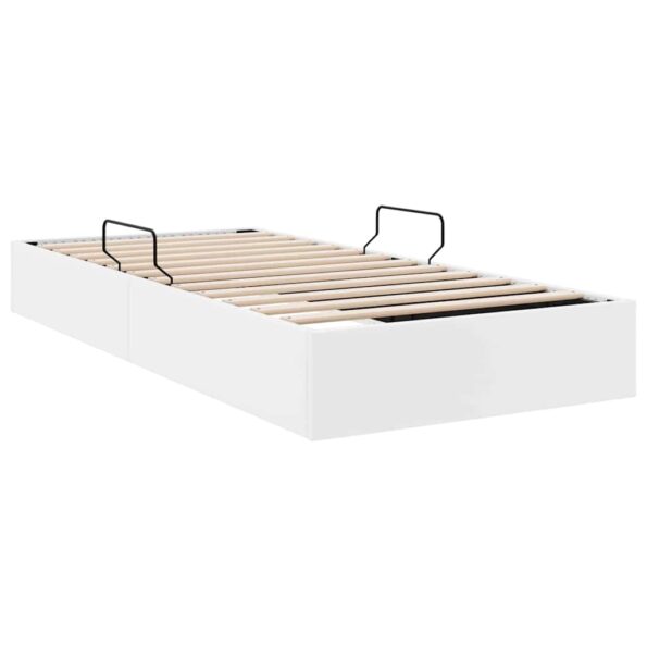 vidaXL Úložná posteľ Biela 100 x 203 cm Umelá koža – Obrázok 5