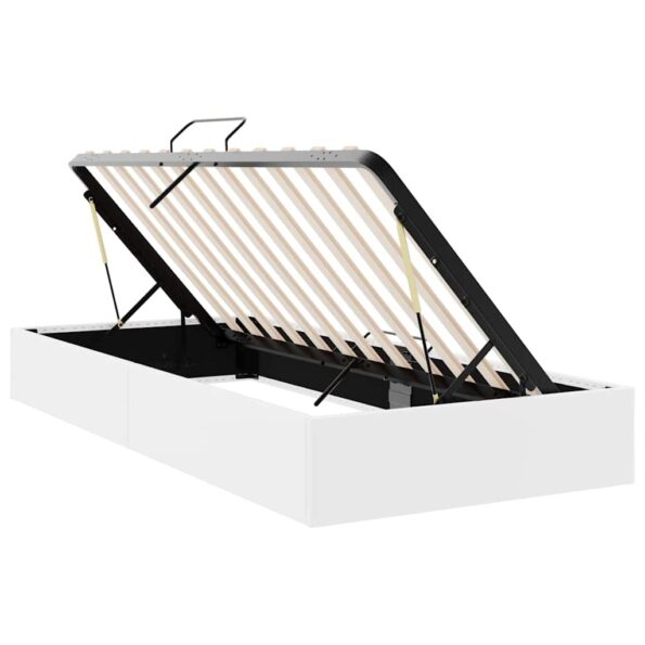 vidaXL Úložná posteľ Biela 100 x 203 cm Umelá koža – Obrázok 6