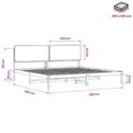 vidaXL Rám postele s čalúneným čelom Bielená a taupe 200 x 200 cm – Obrázok 11