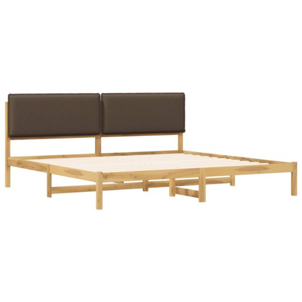 vidaXL Rám postele s čalúneným čelom Bielená a taupe 200 x 200 cm – Obrázok 3