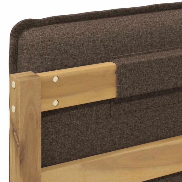 vidaXL Rám postele s čalúneným čelom Bielená a taupe 180 x 200 cm – Obrázok 7