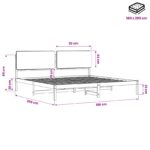 vidaXL Rám postele s čalúneným čelom Bielená a taupe 180 x 200 cm – Obrázok 11