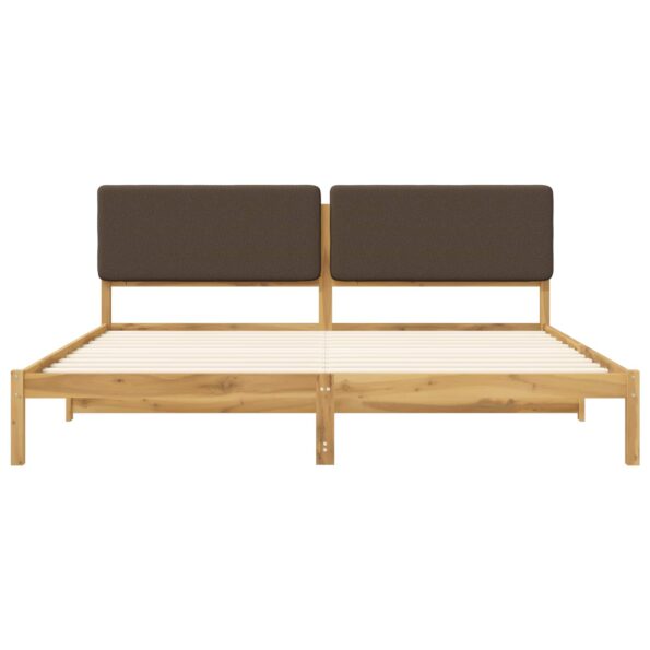 vidaXL Rám postele s čalúneným čelom Bielená a taupe 180 x 200 cm – Obrázok 4