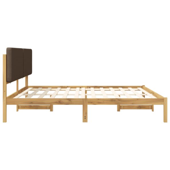 vidaXL Rám postele s čalúneným čelom Bielená a taupe 180 x 200 cm – Obrázok 5