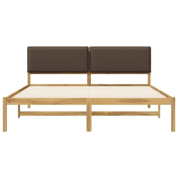 vidaXL Rám postele s čalúneným čelom Bielená a taupe 180 x 200 cm – Obrázok 4