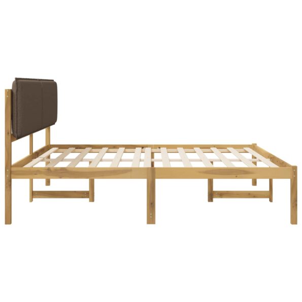 vidaXL Rám postele s čalúneným čelom Bielená a taupe 180 x 200 cm – Obrázok 5