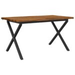 vidaXL Stôl s živým okrajom 140 x 70 x 75 cm Pevné akáciové drevo – Obrázok 2