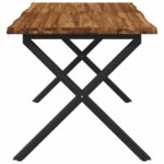 vidaXL Stôl s živým okrajom 140 x 70 x 75 cm Pevné akáciové drevo – Obrázok 5